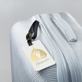 ヨガスタジオインストラクター瞑想ポーズボディリーフ ラゲッジタグ