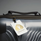 ヨガスタジオインストラクター瞑想ポーズボディリーフ ラゲッジタグ