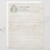 ヨガスタジオインストラクター瞑想ポーズボディリーフ レターヘッド (正面/裏面)