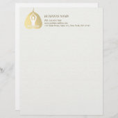 ヨガスタジオインストラクター瞑想ポーズボディリーフ レターヘッド (正面/裏面)