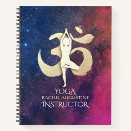ヨガスタジオインストラクター瞑想ポーズOMシンボル ノートブック