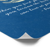 ヨガスタジオインストラクター瞑想引用文金ゴールドロータス ポスター (角)