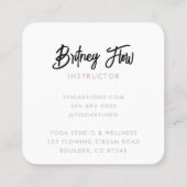 ヨガスタジオウェルネスセンタースクエア名刺 スクエア名刺 (裏面)