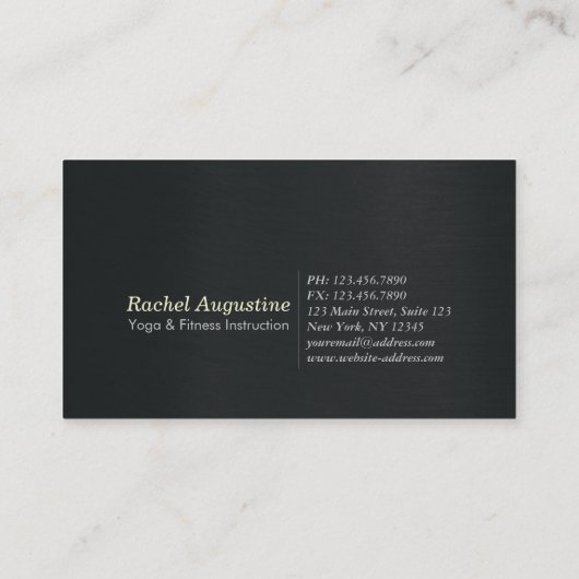 ヨガスタジオクラスパスメディテーションポーズボディリーフ ロイヤリティカード (裏面)