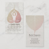 ヨガスタジオクラスパスメディテーションポーズボディリーフ ロイヤリティカード (正面/裏面)