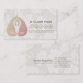 ヨガスタジオクラスパスメディテーションポーズボディリーフ ロイヤリティカード (正面/裏面)