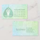 ヨガスタジオクラスパスメディテーションポーズボディリーフ ロイヤリティカード (正面/裏面)