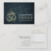 ヨガスタジオクラスパスロイヤリティパンチアポイントメント ロイヤリティカード (正面/裏面)