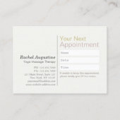 ヨガスタジオクラスパスロイヤリティパンチアポイントメント ロイヤリティカード (裏面)