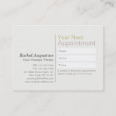 ヨガスタジオクラスパスロイヤリティパンチアポイントメント ロイヤリティカード (裏面)