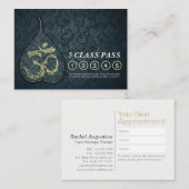 ヨガスタジオクラスパスロイヤリティパンチアポイントメント ロイヤリティカード (正面/裏面)