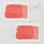 ヨガスタジオコーラルブラシストローク 名刺 (正面/裏面)