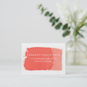 ヨガスタジオコーラルブラシストローク 名刺 (スタンド正面)