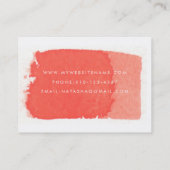 ヨガスタジオコーラルブラシストローク 名刺 (裏面)