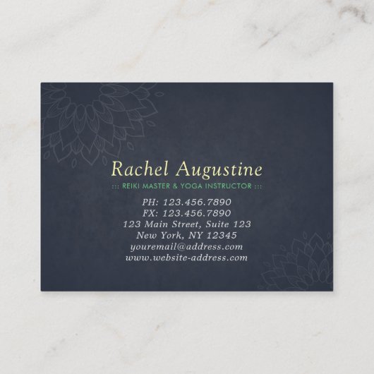 ヨガスタジオディスカウントクーポンロイヤリティ金ゴールドマンダラ 割引カード (裏面)