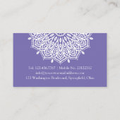 ヨガスタジオパープルマンダラミニマル 名刺 (裏面)