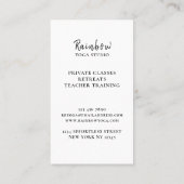 ヨガスタジオパープル 名刺 (裏面)