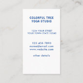 ヨガスタジオビジネスカード 名刺 (裏面)