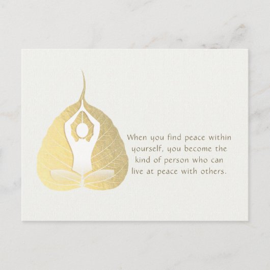 ヨガスタジオメディエーションインストラクター引用文ボディリーフ ポストカード (正面)