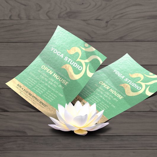 ヨガスタジオメディテーションインストラクターオムオープンハウス チラシ