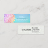 ヨガスタジオメディテーションインストラクターカラフルマンダラ スキニー名刺 (正面/裏面)