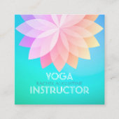 ヨガスタジオメディテーションインストラクターカラフルマンダラ スクエア名刺 (正面)