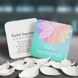 ヨガスタジオメディテーションインストラクターカラフルマンダラ スクエア名刺
