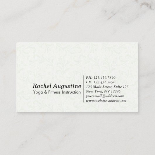 ヨガスタジオメディテーションインストラクターカラフルマンダラ 名刺 (裏面)