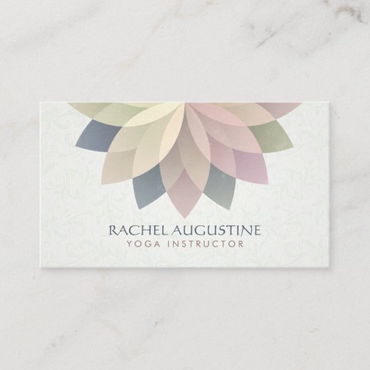 ヨガスタジオメディテーションインストラクターカラフルマンダラ 名刺 (正面)