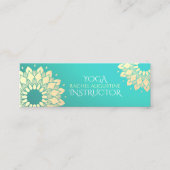 ヨガスタジオメディテーションインストラクターゴールデンマンダラ スキニー名刺 (正面)