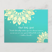 ヨガスタジオメディテーションインストラクターゴールデンマンダラ ポストカード (正面)