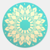 ヨガスタジオメディテーションインストラクターゴールデンマンダラ ラウンドシール (正面)