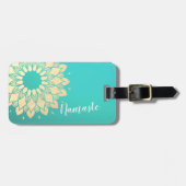 ヨガスタジオメディテーションインストラクターゴールデンマンダラ ラゲッジタグ (正面横)