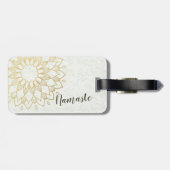 ヨガスタジオメディテーションインストラクターゴールデンマンダラ ラゲッジタグ (裏面横)