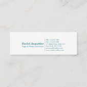 ヨガスタジオメディテーションインストラクタースクハサナポーズ スキニー名刺 (裏面)