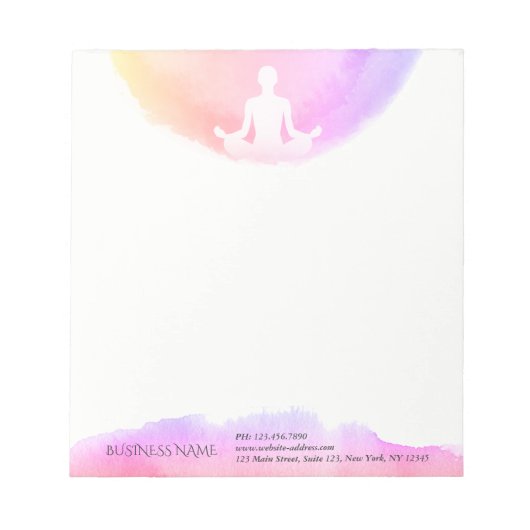 ヨガスタジオメディテーションインストラクタースクハサナポーズ ノートパッド (正面)