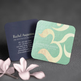 ヨガスタジオメディテーションインストラクターライフコーチOM スクエア名刺