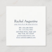 ヨガスタジオメディテーションインストラクターライフコーチOM スクエア名刺 (裏面)