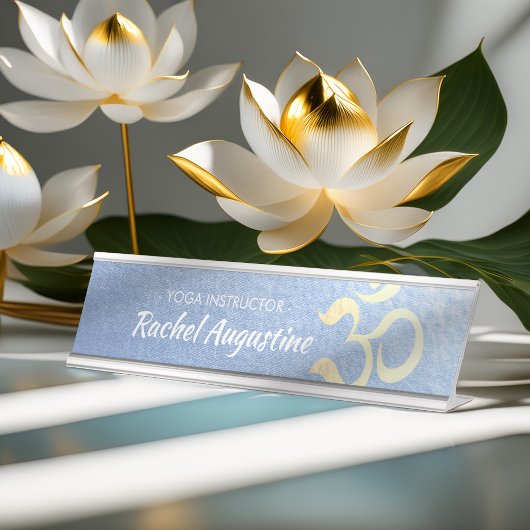 ヨガスタジオメディテーションインストラクターライフコーチOM デスクネームプレート