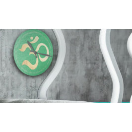 ヨガスタジオメディテーションインストラクターライフコーチOM ラウンド壁時計