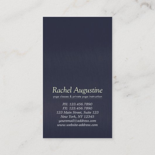 ヨガスタジオメディテーションインストラクターライフコーチOM 名刺 (裏面)