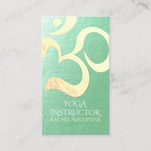 ヨガスタジオメディテーションインストラクターライフコーチOM 名刺 (正面)