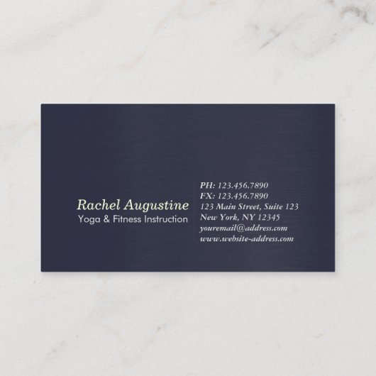 ヨガスタジオメディテーションインストラクターライフコーチOM 名刺 (裏面)