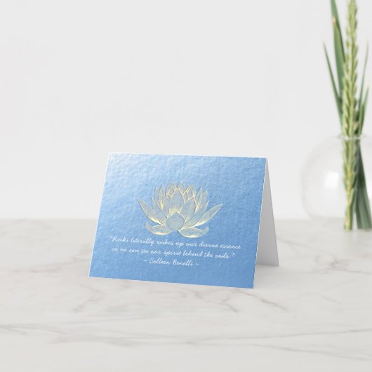 ヨガスタジオメディテーションインストラクター引用文金ゴールドロータス カード (正面)