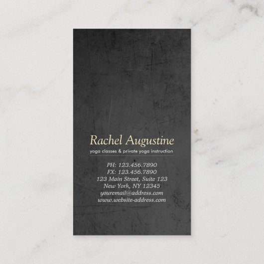 ヨガスタジオロイヤリティクラスパスツリーポーズOMシンボル ロイヤリティカード (裏面)