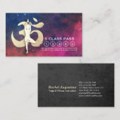 ヨガスタジオロイヤリティクラスパスツリーポーズOMシンボル ロイヤリティカード (正面/裏面)