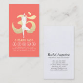 ヨガスタジオロイヤリティクラスパスツリーポーズOMシンボル ロイヤリティカード (正面/裏面)