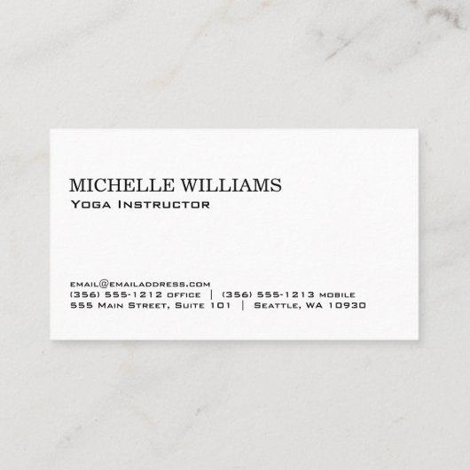 ヨガスタジオロゴ | Lotus Flower Pattern 名刺 (裏面)