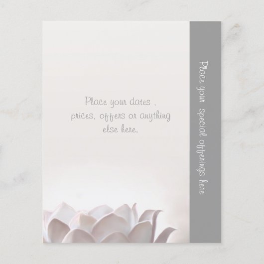 ヨガスタジオロータスマーチャンダイジングフライヤー チラシ (裏面)