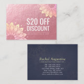 ヨガスタジオ割引クーポン ロイヤルティ ゴールド マンダラ 割引カード (正面/裏面)